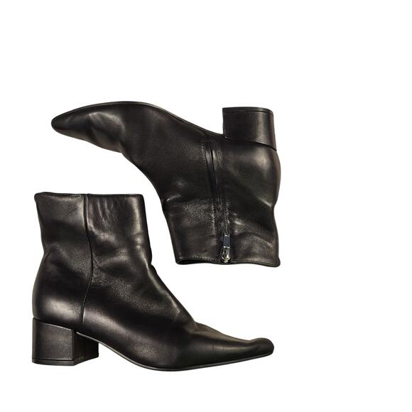 Marc Fisher LTD Leonna Pointed Toe Bootie black leather boot size 6.5 - Picture 3 of 7